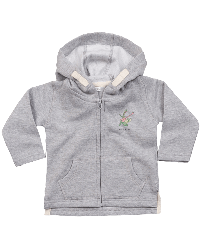 Sweat à capuche bébé zippé BORN IN THE 80's par La Paloma