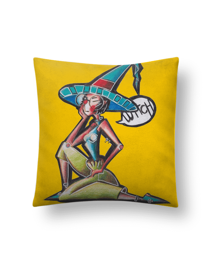 Cushion suede touch 45 x 45 cm Little witch 2 by Lo-de-pluie