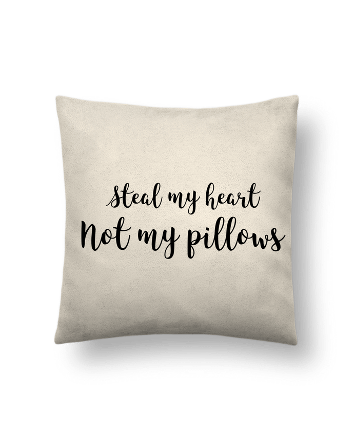 Cushion suede touch 45 x 45 cm Steal my heart lettres by RachelHdd