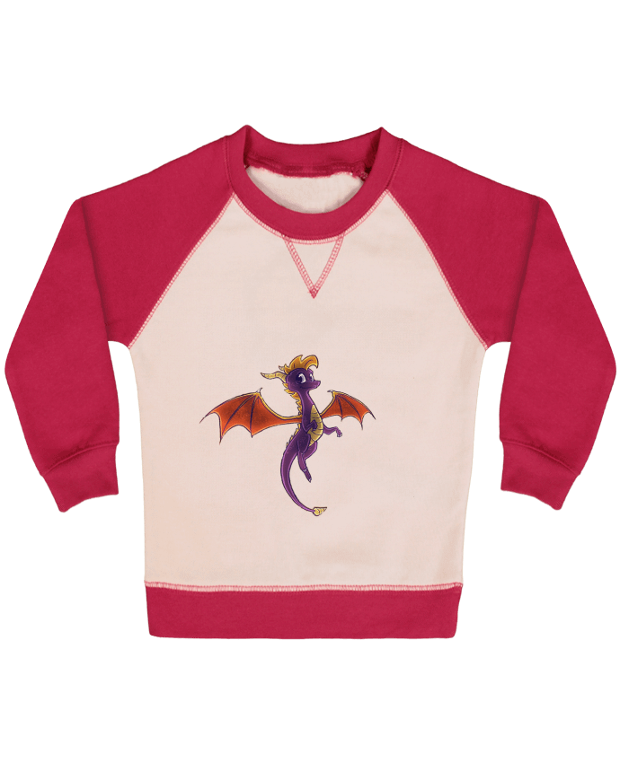 Sweatshirt Baby crew-neck sleeves contrast raglan Spyro Officiel by Spyro