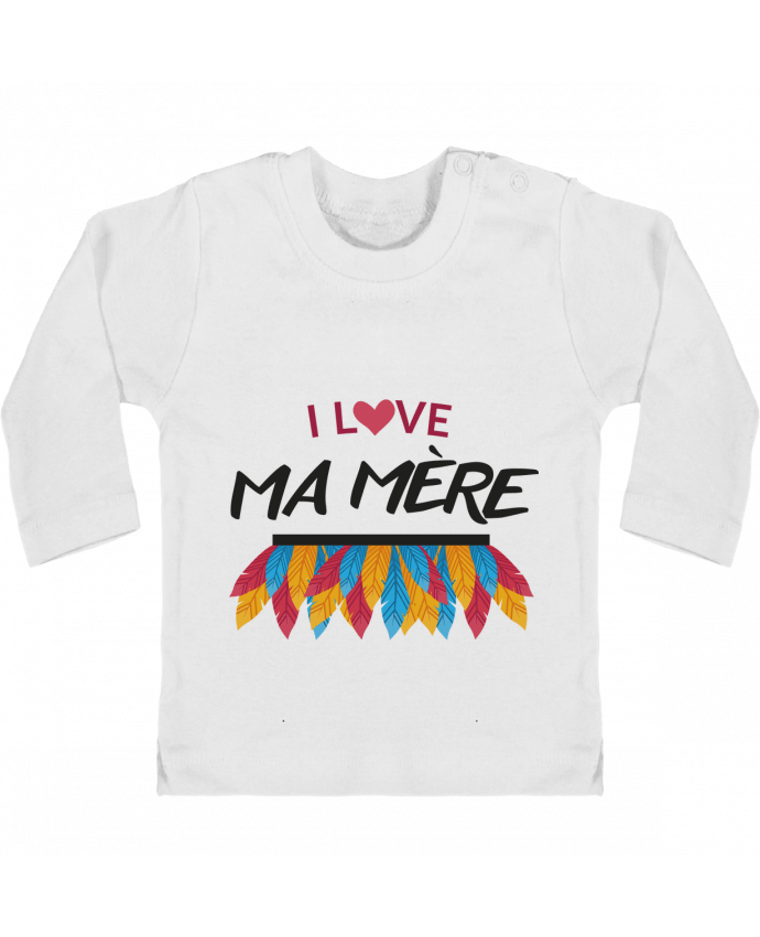 T-shirt bébé LOVE MAMAN manches longues du designer IDÉ'IN