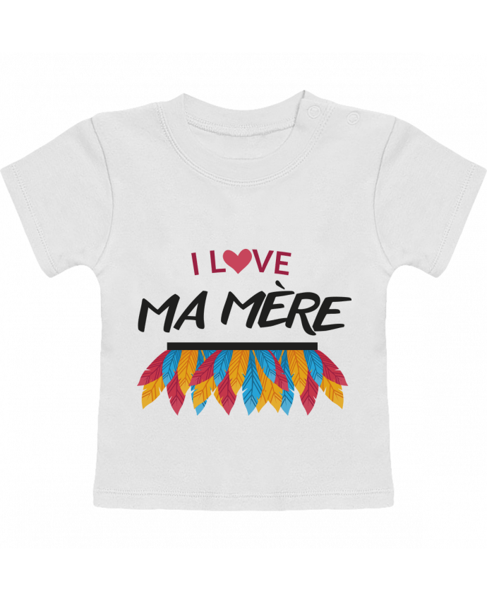 Camiseta Bebé Manga Corta LOVE MAMAN manches courtes du designer IDÉ'IN