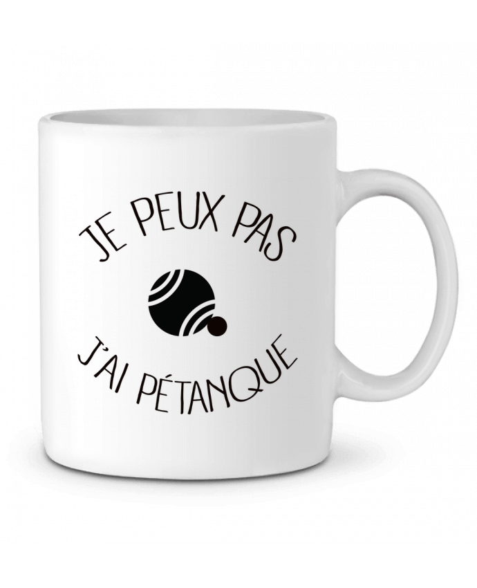 Mug  Je peux pas j'ai Pétanque par Freeyourshirt.com