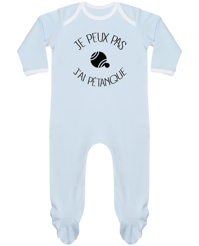 Pijama Bebé Manga Larga Contraste Je peux pas j'ai Pétanque por Freeyourshirt.com