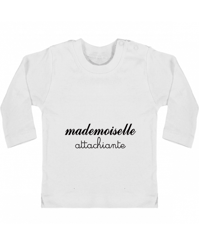 T-shirt bébé Mademoiselle Attachiante manches longues du designer Freeyourshirt.com