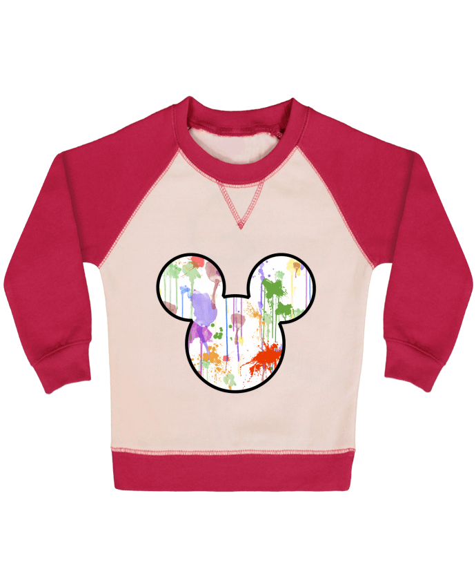 Sudadera Bebé Cuello Redondo Mangas Contraste Mickey éclaboussures por Tasca