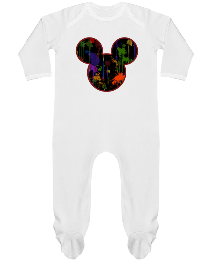 Baby Sleeper long sleeves Contrast Tete de Mickey version noir by Tasca