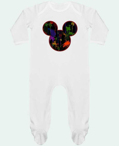 Body Pyjama Bébé Tete de Mickey version noir par Tasca