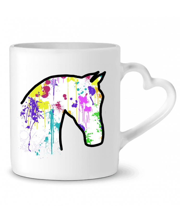 Mug coeur Cheval éclaboussures par Tasca