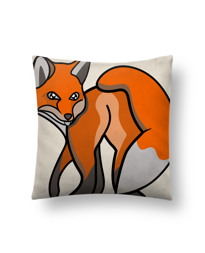 Coussin suédine Fesse Fox par Zachane