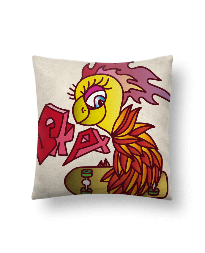 Coussin suédine SKATING PHOENIX par Santiaguen