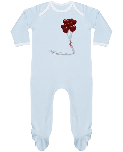 Body Pyjama Bébé ballons cœurs par JustFree