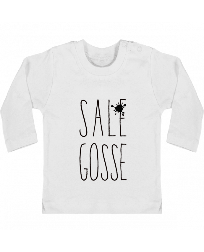 Baby T-shirt with press-studs long sleeve Sale Gosse manches longues du designer Freeyourshirt.com