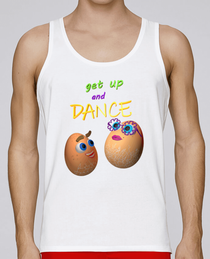 Débardeur homme get up and dance par JustFree 100% coton bio