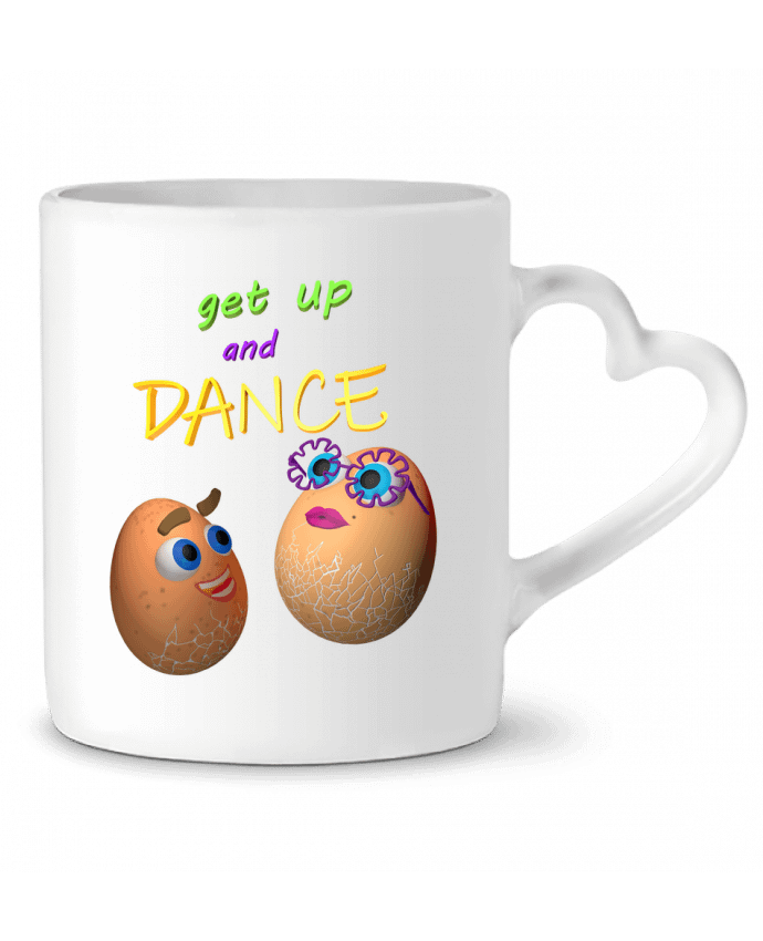 Mug coeur get up and dance par JustFree