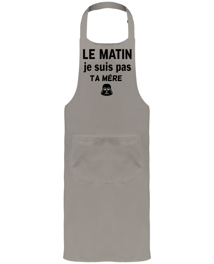 Tablier avec poches le matin je suis pas ta mère par dessin-art