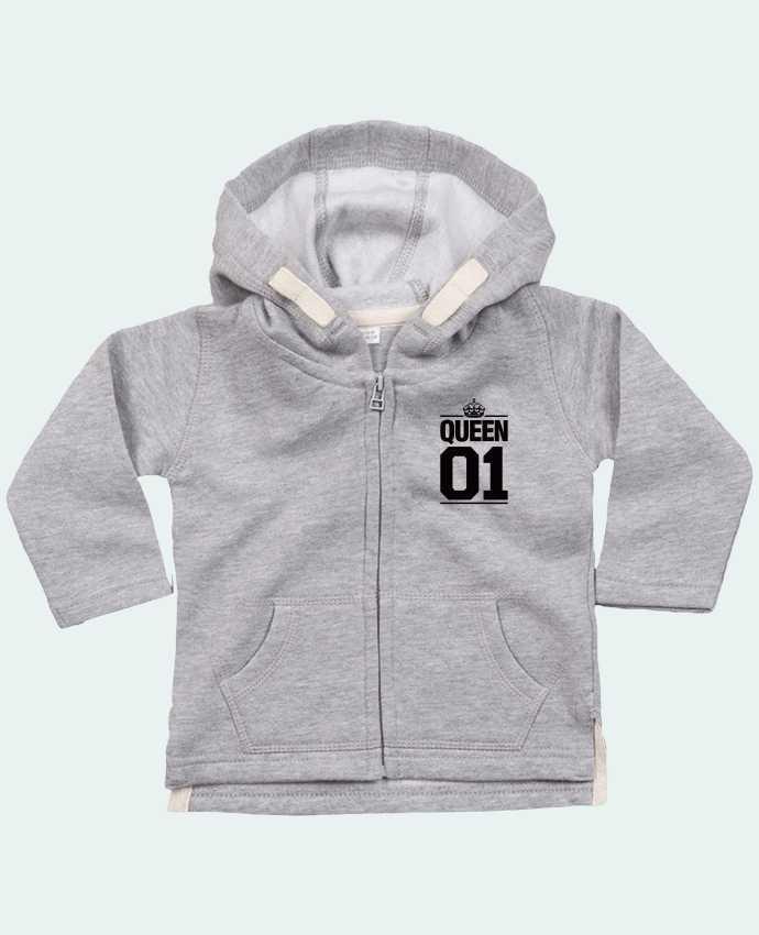 Hoddie with zip for baby Queen 01 by Freeyourshirt.com