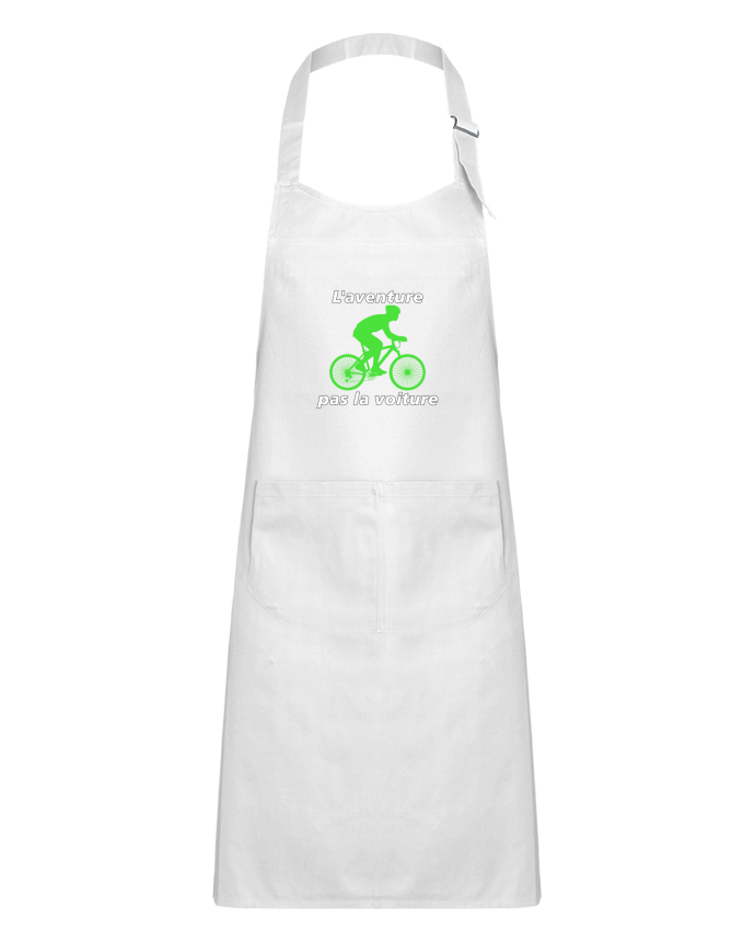 Delantal Niño con Bolsillo L'aventure pas la voiture avec vélo vert por LV-CREATOR
