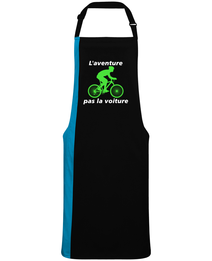 Delantal Bicolor L'aventure pas la voiture avec vélo vert por  LV-CREATOR