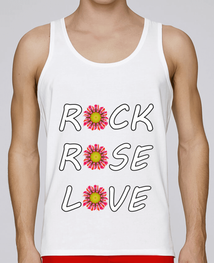 Débardeur homme Rock Rose Love par LV-CREATOR 100% coton bio