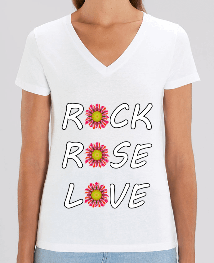 Tee-shirt femme Rock Rose Love Par  LV-CREATOR