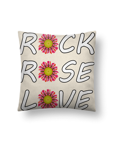 Coussin suédine Rock Rose Love par LV-CREATOR