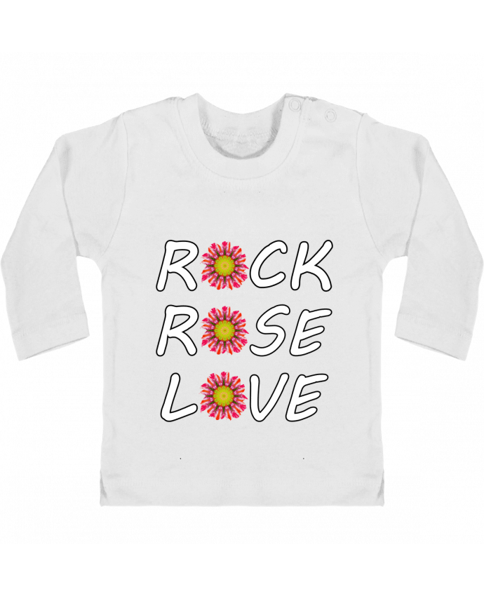 T-shirt bébé Rock Rose Love manches longues du designer LV-CREATOR