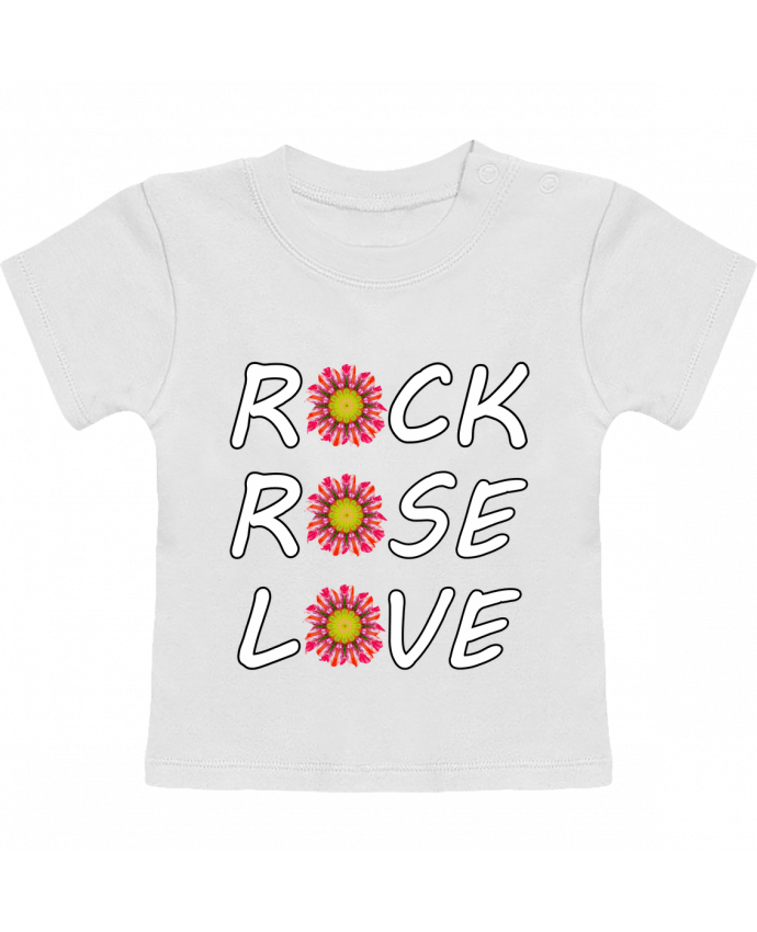 T-shirt bébé Rock Rose Love manches courtes du designer LV-CREATOR