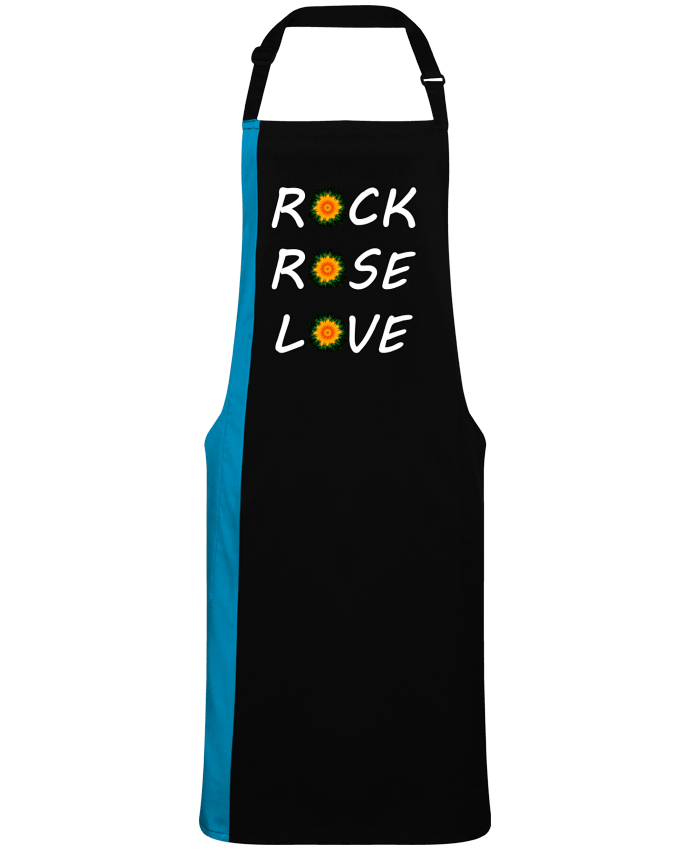 Delantal Bicolor Rock, Rose, Love avec fleurs Oranges et Vertes por  LV-CREATOR