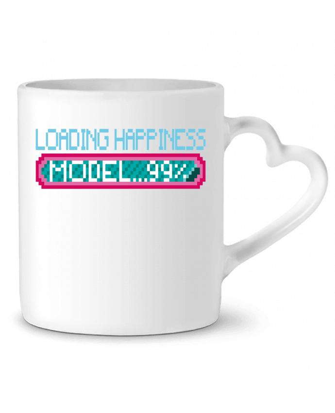 Mug coeur HAPPINESS MODEL par Santiaguen
