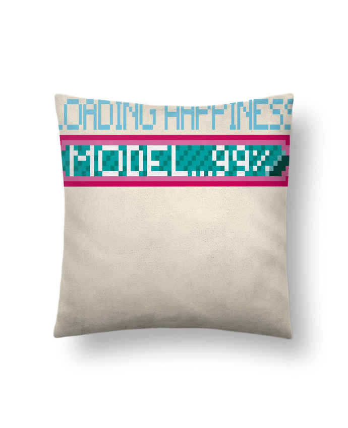 Coussin suédine HAPPINESS MODEL par Santiaguen