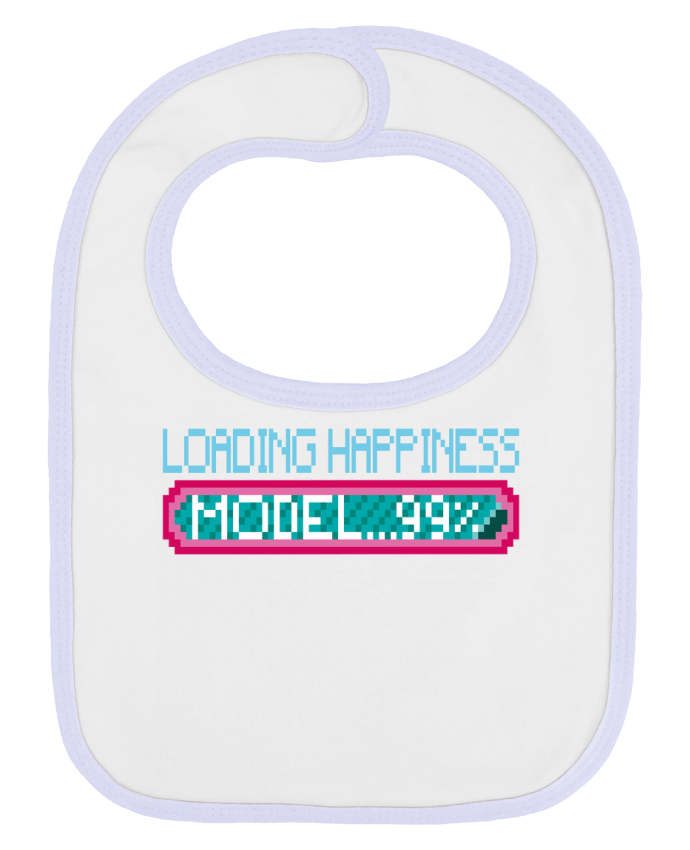 Bavoir bébé uni HAPPINESS MODEL par Santiaguen