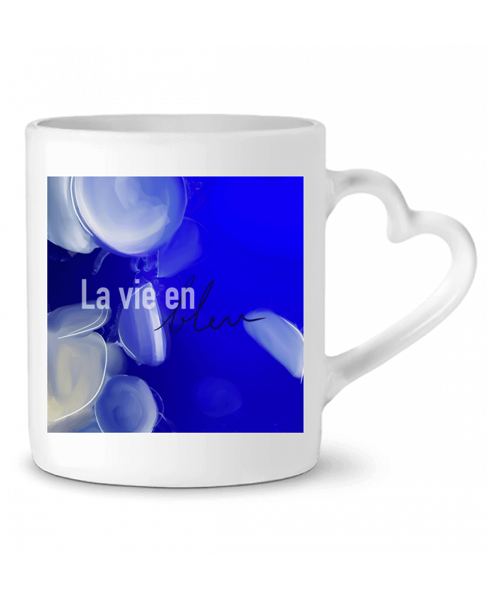 Mug coeur La vie en bleu. par Arketip