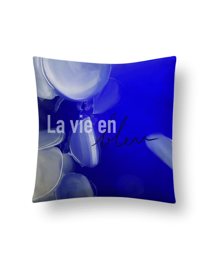 Coussin suédine La vie en bleu. par Arketip
