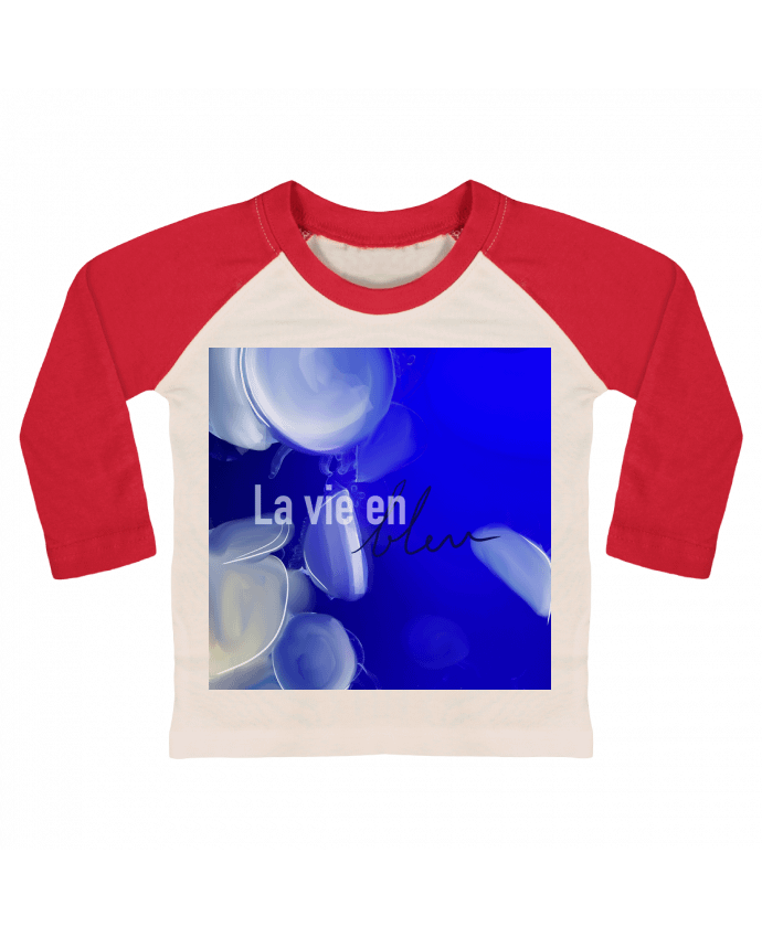 Tee-shirt Bébé Baseball ML La vie en bleu. par Arketip