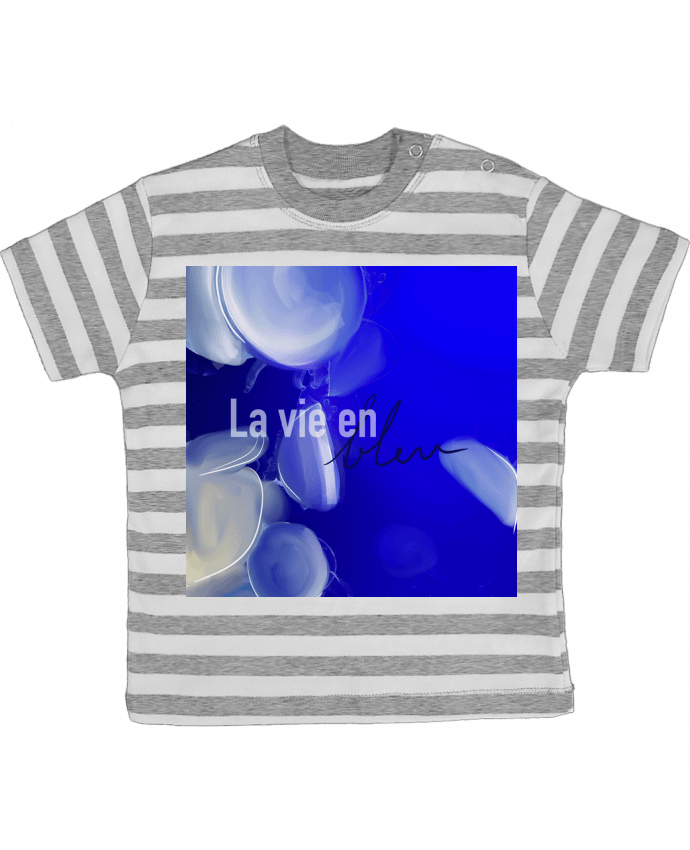 Tee-shirt bébé à rayures La vie en bleu. par Arketip