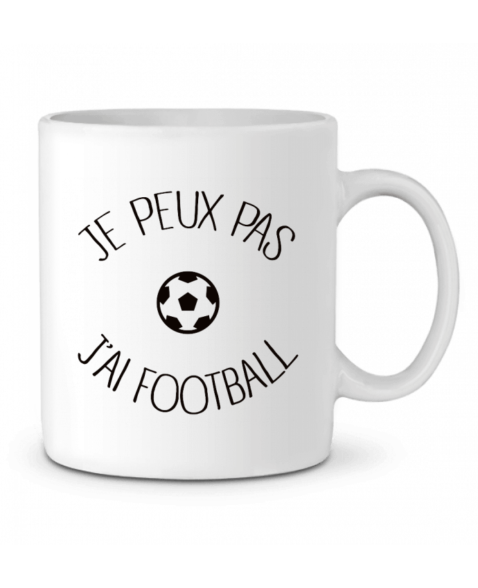 Ceramic Mug Je peux pas j'ai Football by Freeyourshirt.com