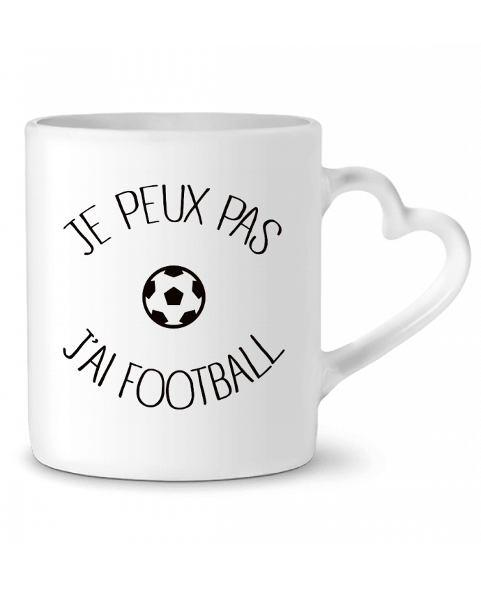 Mug Heart Je peux pas j'ai Football by Freeyourshirt.com