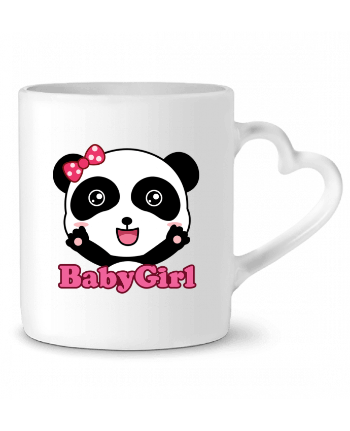 Mug coeur Baby Girl Panda par Geekshow