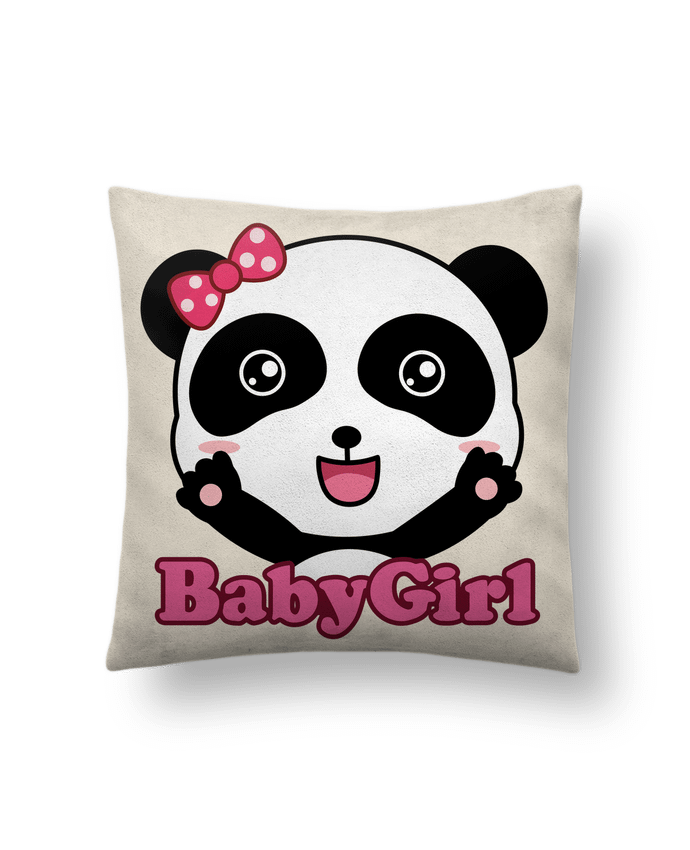 Coussin suédine Baby Girl Panda par Geekshow