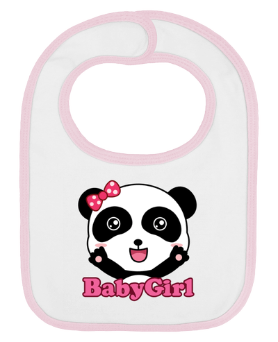 Bavoir bébé uni Baby Girl Panda par Geekshow
