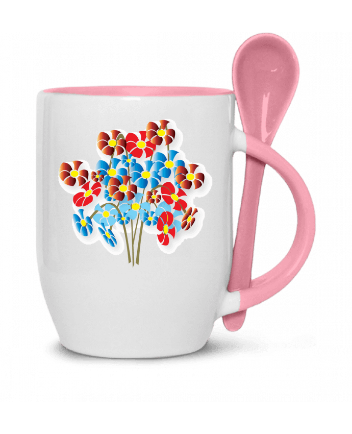  Tasse cuillère Bouquet de fleurs par illustraman