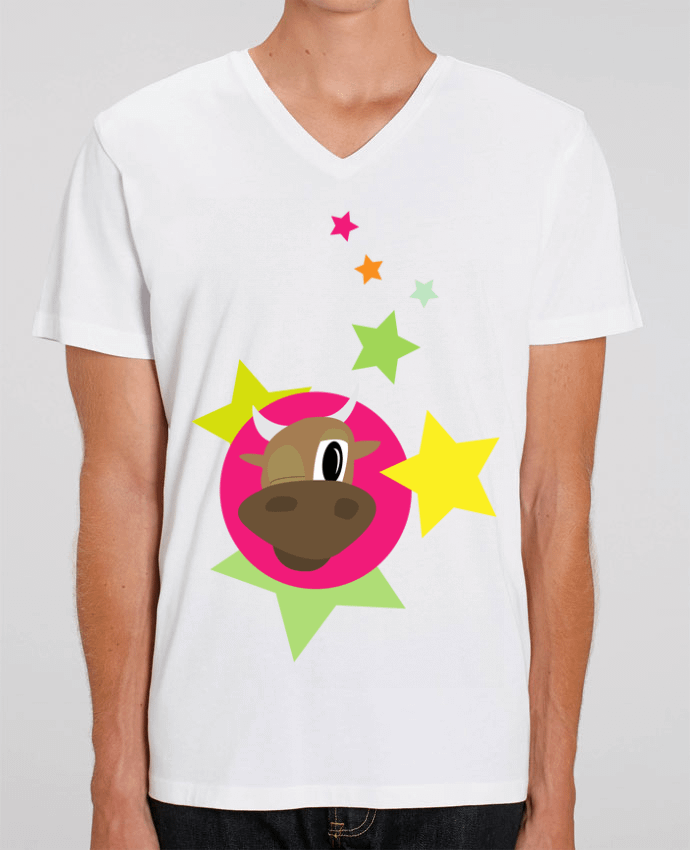 T-shirt homme Vache au clin d'œil par illustraman