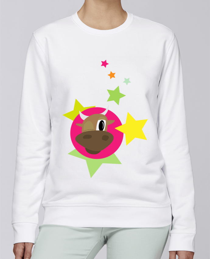 Sweatshirt Vache au clin d'œil par illustraman