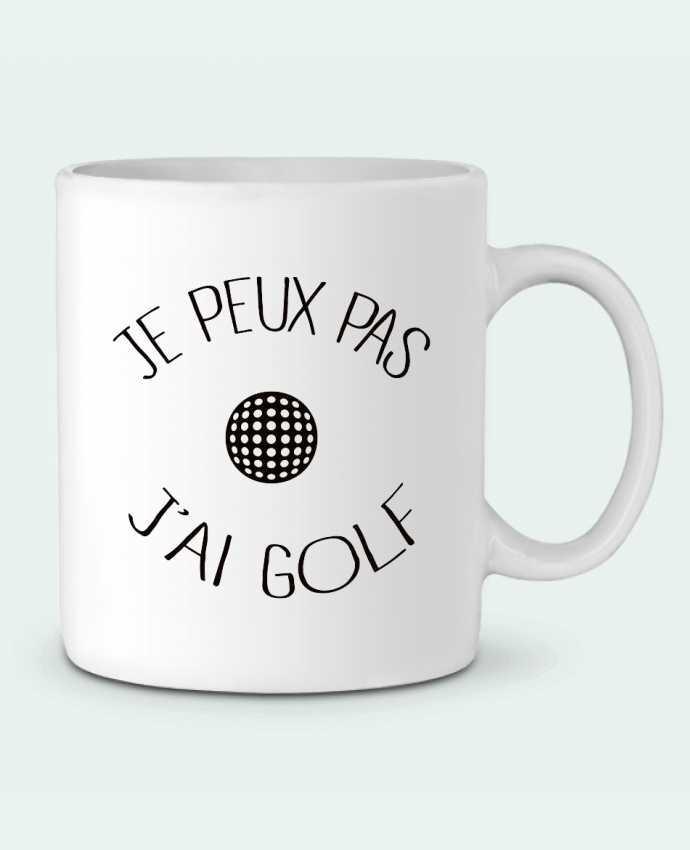 Ceramic Mug Je peux pas j'ai golf by Freeyourshirt.com