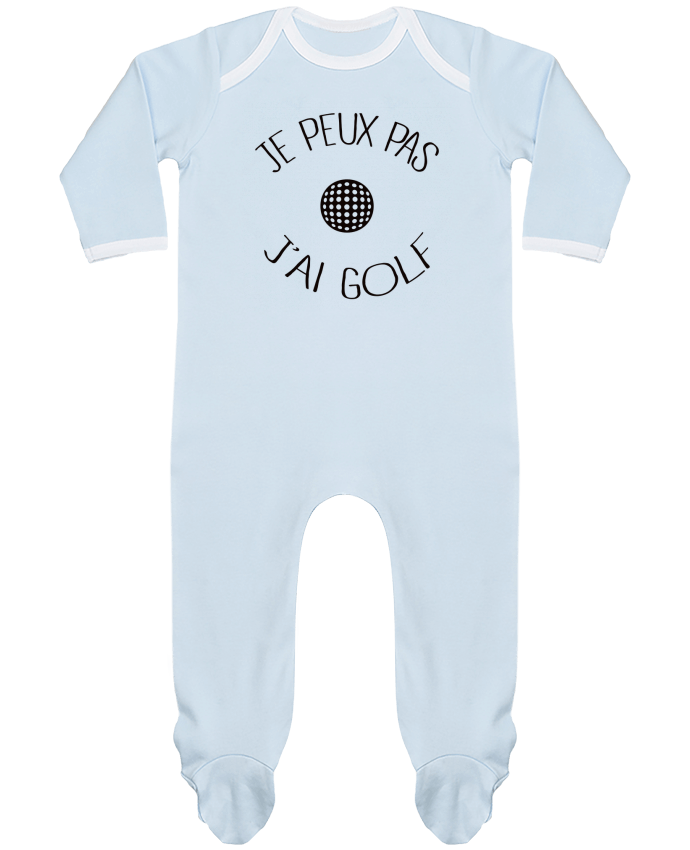 Baby Sleeper long sleeves Contrast Je peux pas j'ai golf by Freeyourshirt.com