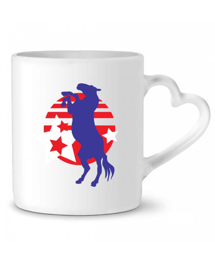 Mug coeur Cheval cabré par illustraman