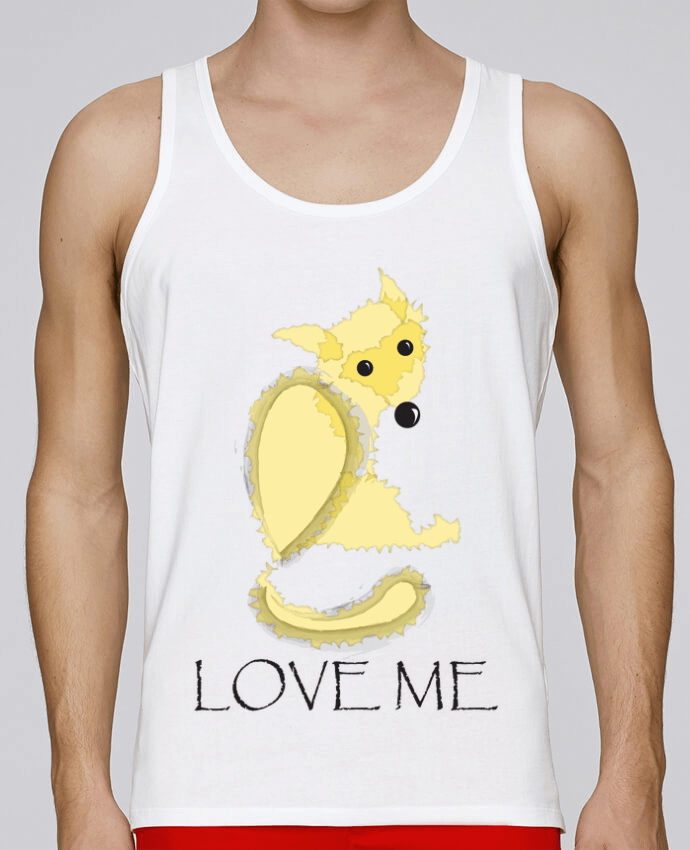 Débardeur homme Renard love me par illustraman 100% coton bio