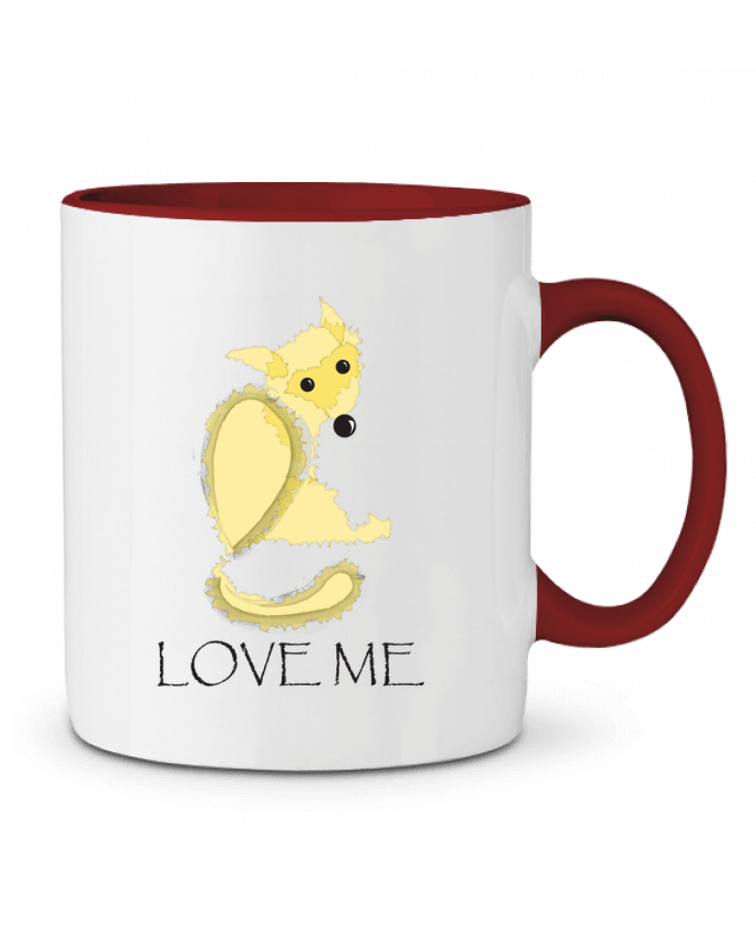 Mug bicolore Renard love me illustraman