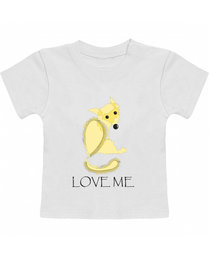 T-shirt bébé Renard love me manches courtes du designer illustraman